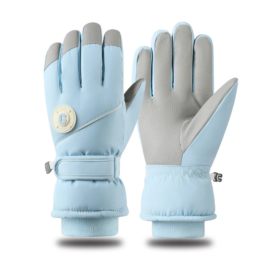 Guantes de esquí para invierno, cálidos y resistentes al frío, gruesos, antideslizantes, impermeables, Montañismo al aire libre, ciclismo, pantalla táctil,