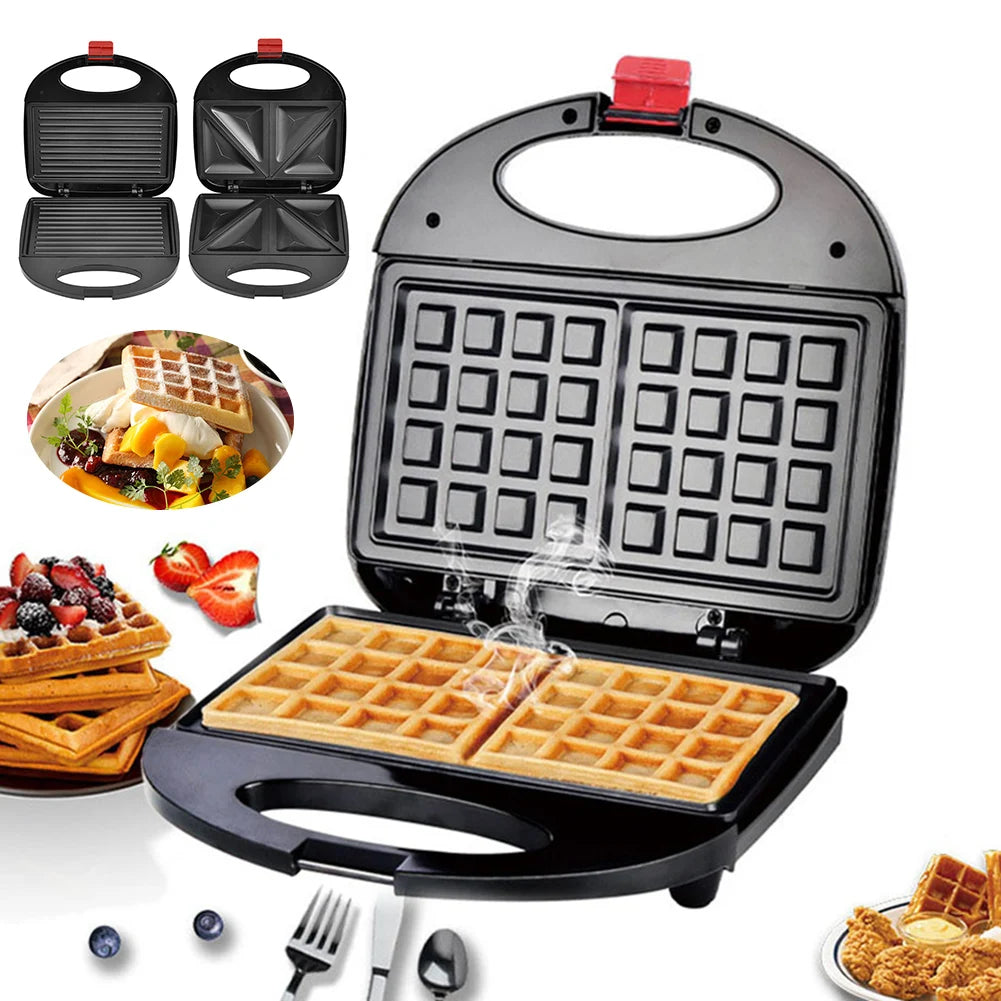 Sandwiches Toster Press 750W Sandwiches Press antiadrigentes para desayunos familiares en casa Press de tostadora multifuncional