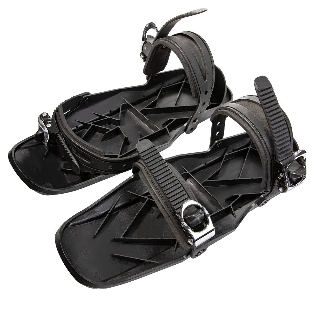 Mini esquís palas de nieve para esquís de nieve para zapatos de invierno patines cortos palas de nieve Skiboards zapatos de esquí portátiles y ligeros deporte al aire libre