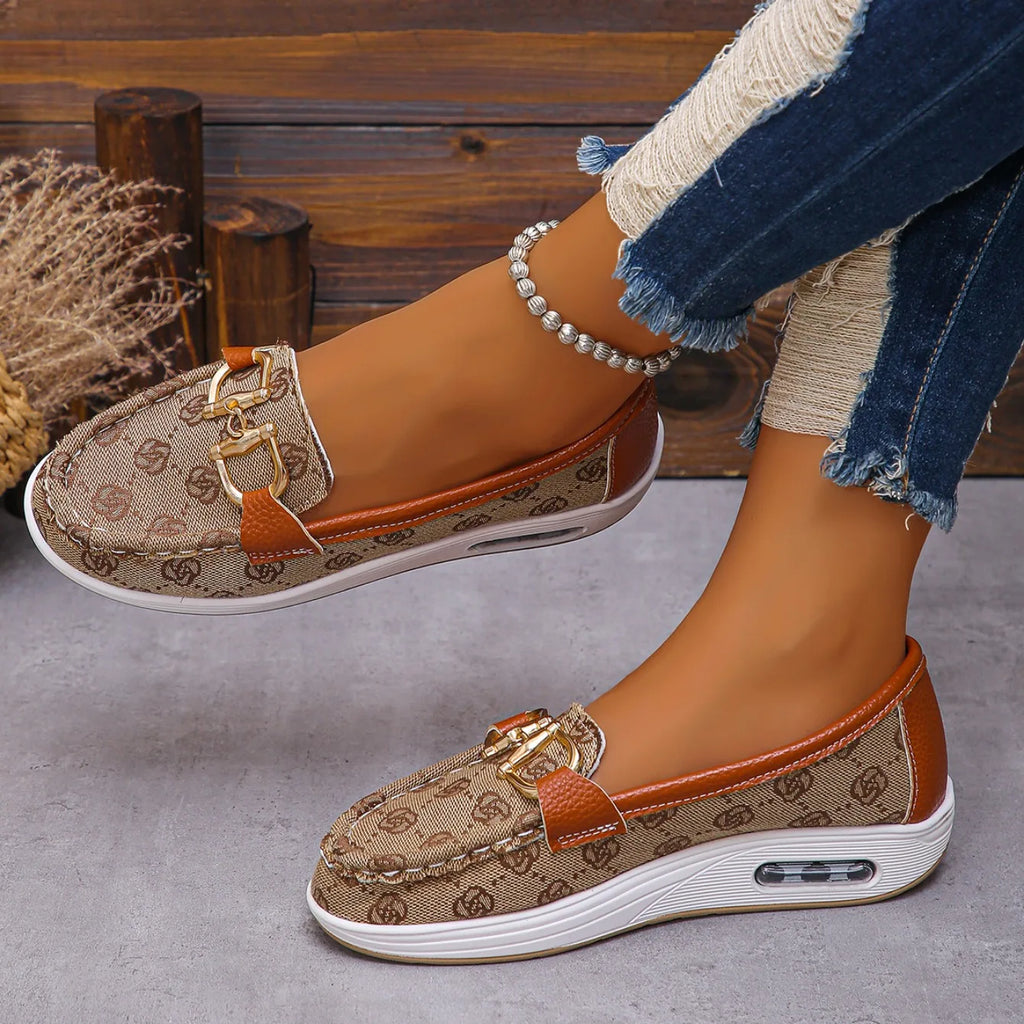 2024 nuevo otoño Mujer tendencia Retro diseñador Zapatos planos Mujer moda punta redonda decoración De Metal Zapatos casuales Zapatos De Mujer