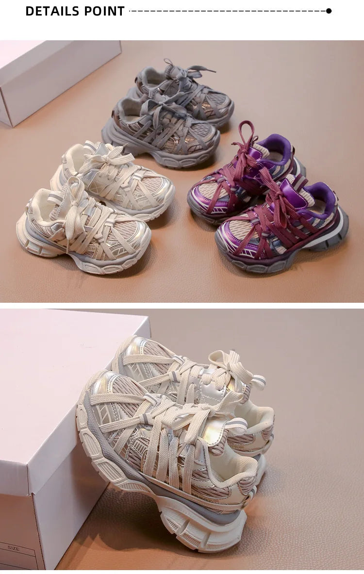 Zapatillas Deportivas para Niños, Modelo Chunky 2026, Nuevas Zapatillas de Baloncesto para Niñas, Modernas y Versátiles, Zapatillas Deportivas Casuales para Niños para la Escuela, Transpirables