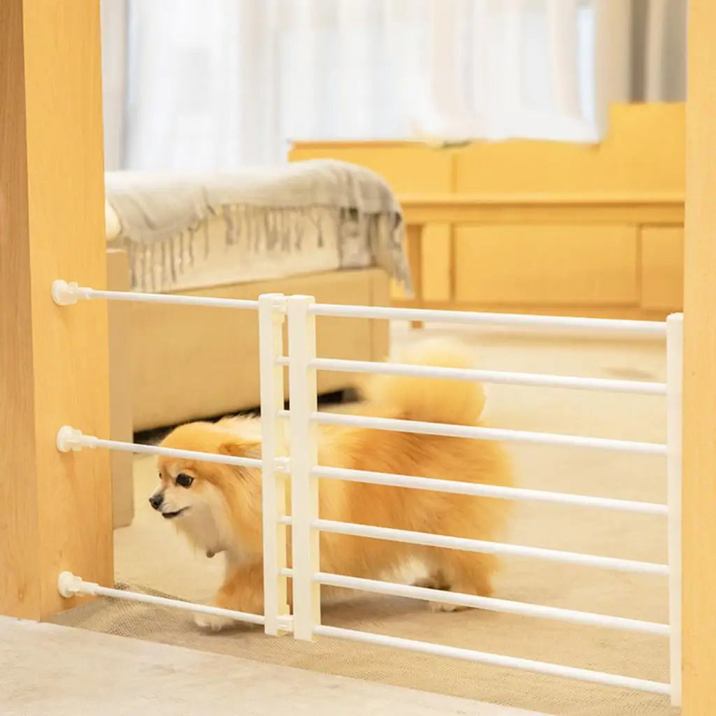 Puerta retráctil portátil para perros y mascotas, valla ajustable, barrera para bebé, puerta de escalera para Patio, césped, jardín, escaleras