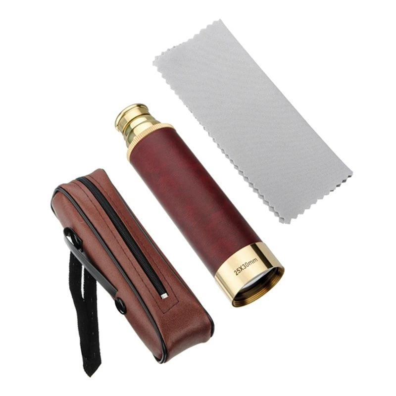 Piratas del Caribe 25x30 Telescopio Monocular Óptica Spyglass Náutico Latón Marítimo Camping al aire libre Genuino