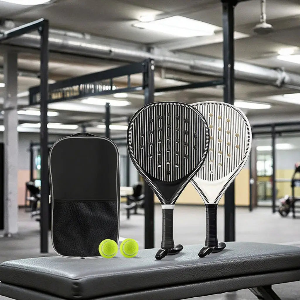 Raqueta de tenis |   Raqueta de padel, hecha de material de fibra de carbono ultraligero, con fuerte elasticidad y buena calidad