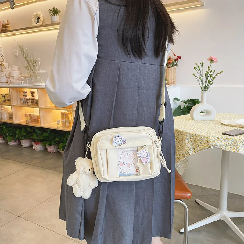 Nuevo Bolso Kawaii para niñas, novedad de 2024, Bolso transparente JK, Bolso cruzado pequeño para mujeres, bolsos y Bolsos de hombro, Bolso Itabag