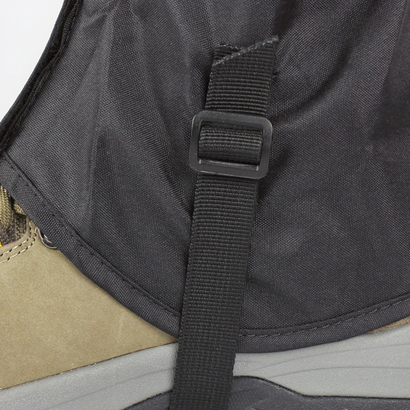 1 par de cubiertas impermeables para piernas, correa elástica, tubo largo, protección para piernas, senderismo, esquí, escalada, pantalones, cubierta para zapatos, vendaje duradero