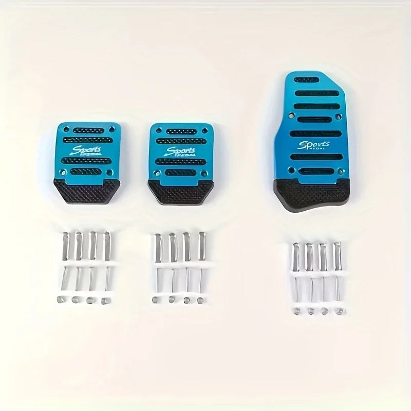 3 pedales de coche antideslizantes manuales: diseñado ergonómicos, duraderos, adecuados para acelerador, freno y transmisión manual.