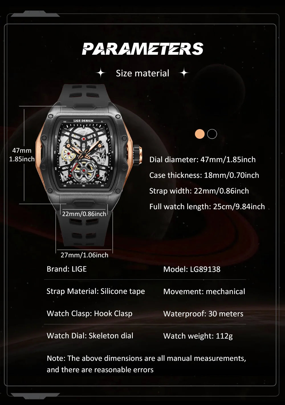 Reloj LIGE 2026 Nuevo de Lujo para Hombre, Deportivo, Automático, Mecánico, con Correa, Reloj de Pulsera Masculino