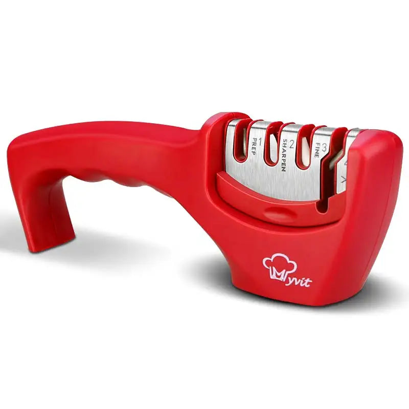 Afilador de cuchillos 4 en 1 con revestimiento de diamante y varilla fina, tijeras, sistema de afilado, cuchillas de acero inoxidable