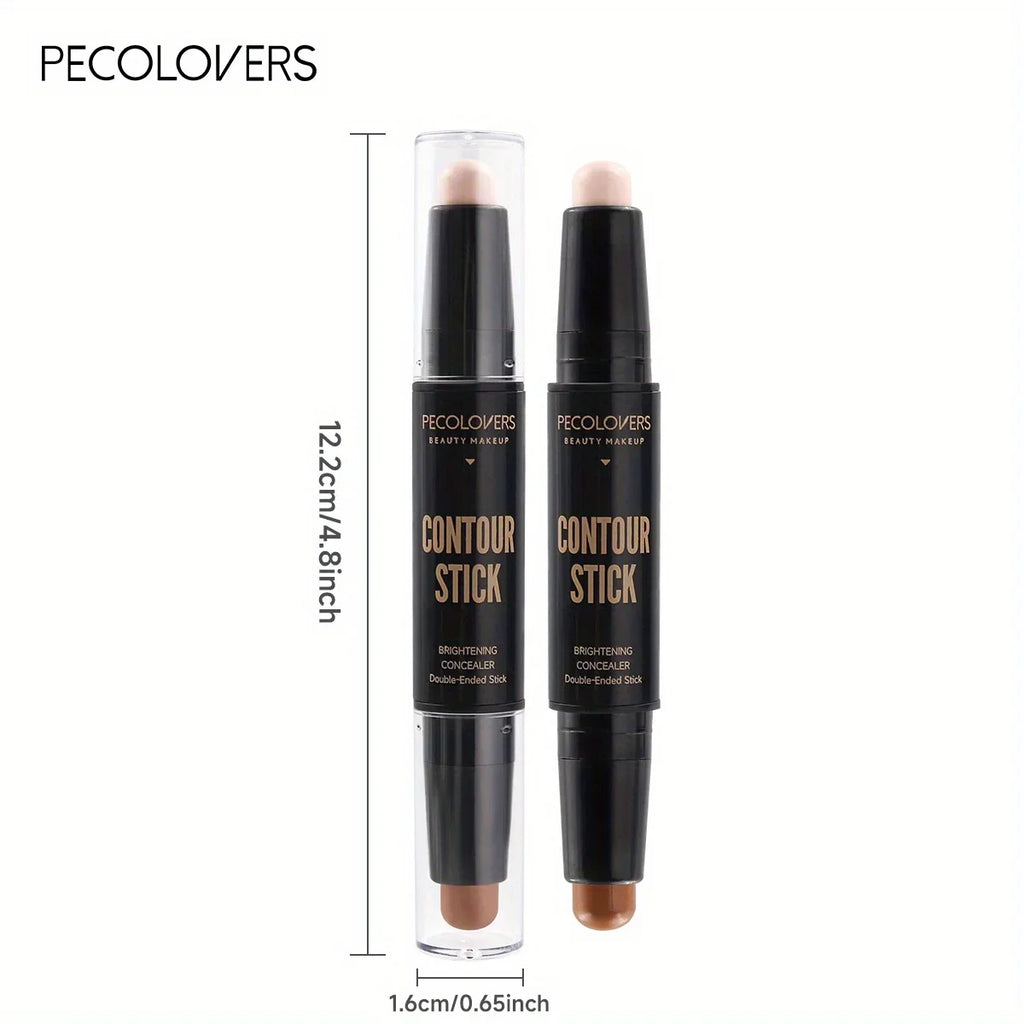 Lápiz para resaltar la cabeza doble, maquillaje facial líquido resistente al agua, base de contorno, maquillaje corrector, lápiz en barra, cosméticos