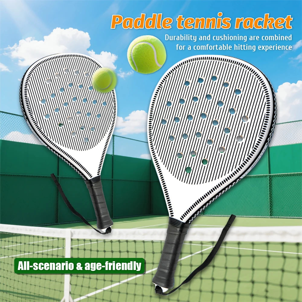 Raqueta de tenis |   Raqueta de padel, hecha de material de fibra de carbono ultraligero, con fuerte elasticidad y buena calidad