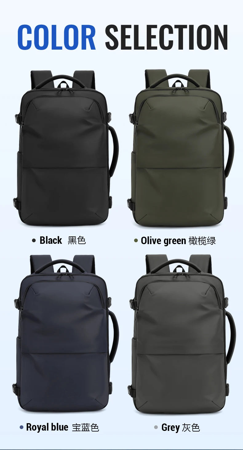 Mochila para hombre, bolsa de viaje multifuncional, compresión al vacío, impermeable, para viajes de negocios, nueva mochila para parejas