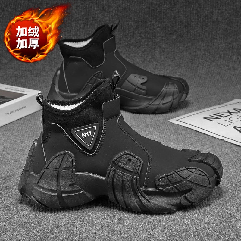 Zapatillas de deporte informales de talla grande 45, zapatos deportivos con suela de pulpo de diseñador para hombre, zapatos de gimnasio con plataforma aumentada de altura de tela de cuero de moda