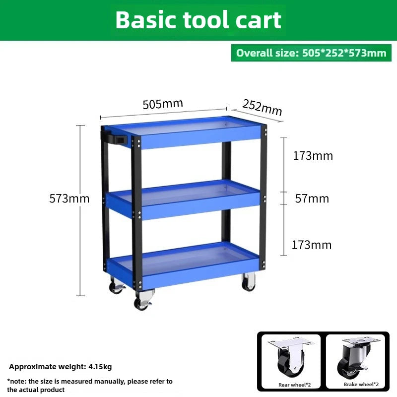 BaoLian-carro de herramientas de taller mecánico, carrito de herramientas con ruedas de freno, caja de herramientas, organizador de gabinete, soporte, estantes de banco de trabajo de garaje