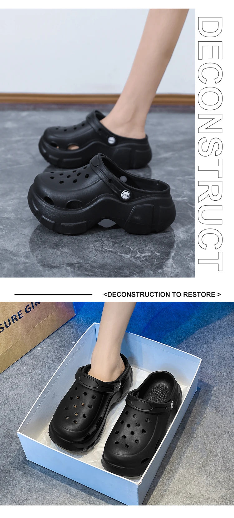 Sandalias de moda para mujer, zapatillas impermeables, zapatos de mujer, toboganes de verano para exteriores, zapatos de jardín de suela blanda, zuecos de interior, sandalias