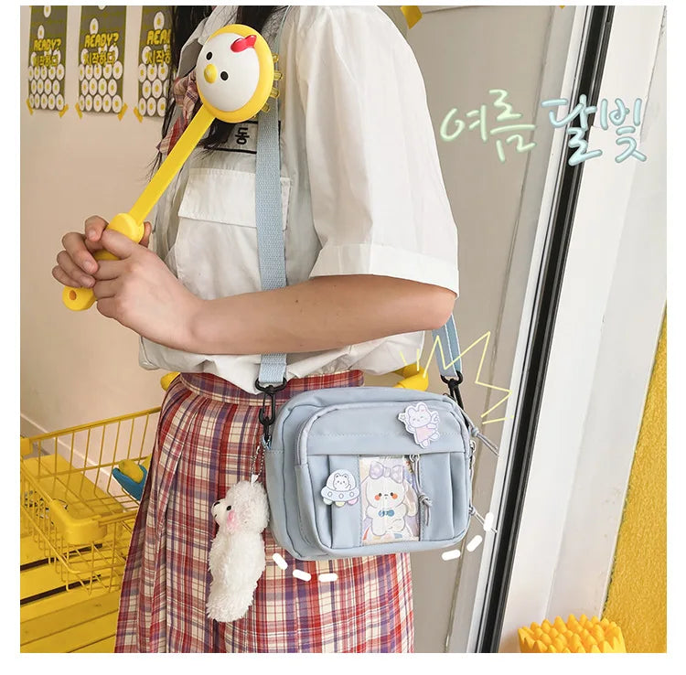 Nuevo Bolso Kawaii para niñas, novedad de 2024, Bolso transparente JK, Bolso cruzado pequeño para mujeres, bolsos y Bolsos de hombro, Bolso Itabag