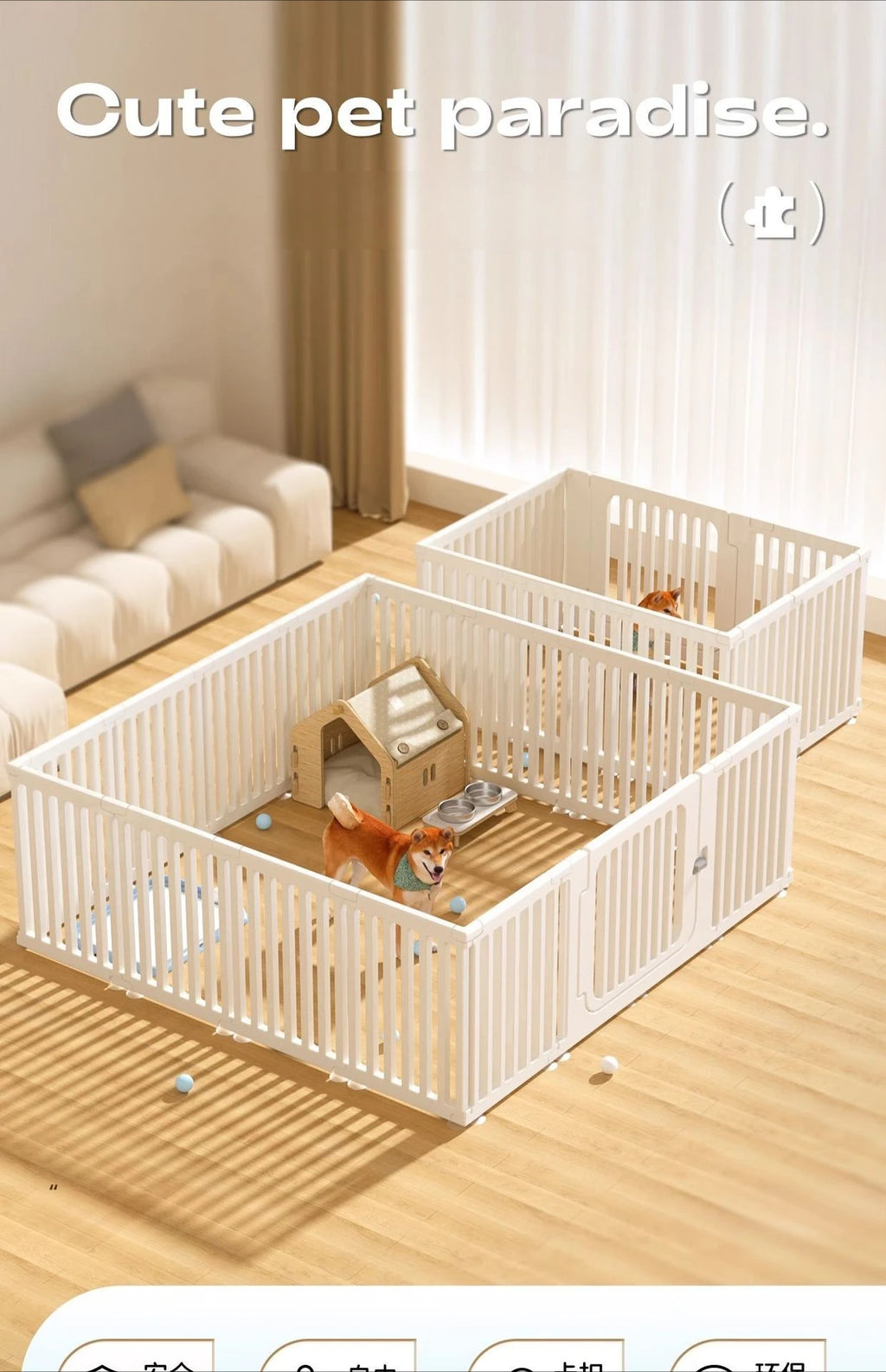 Valla para mascotas, jaula para perros domésticos para interiores, valla para perros pequeños, valla de protección de seguridad especial para interiores, producto de partición portátil para mascotas