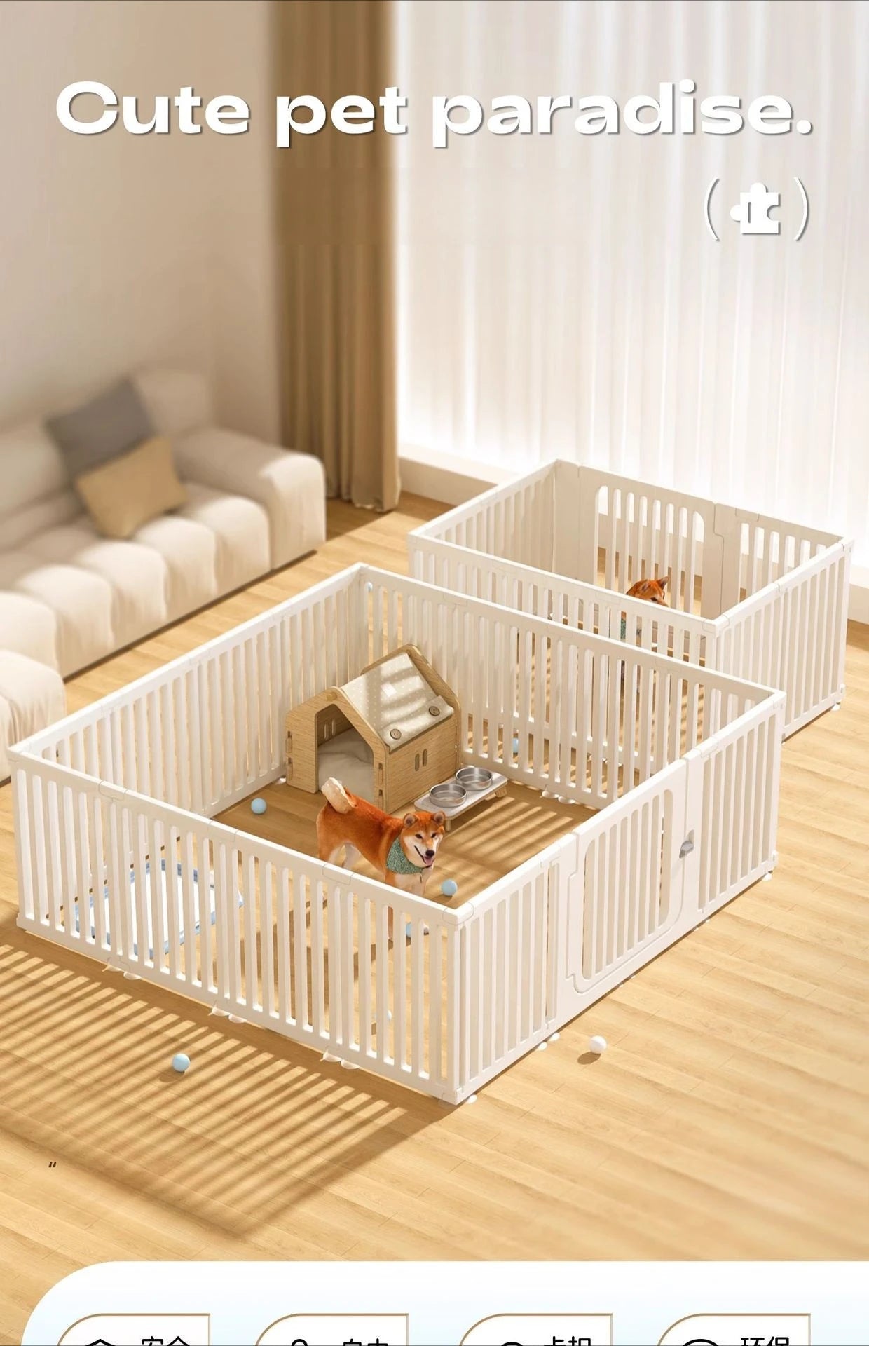 Valla para mascotas, jaula para perros domésticos para interiores, valla para perros pequeños, valla de protección de seguridad especial para interiores, producto de partición portátil para mascotas