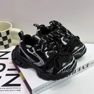 Zapatillas de deporte para niños gruesas 2025, nuevos zapatos de baloncesto para niñas, zapatos deportivos informales versátiles a la moda para niños para la escuela, transpirables