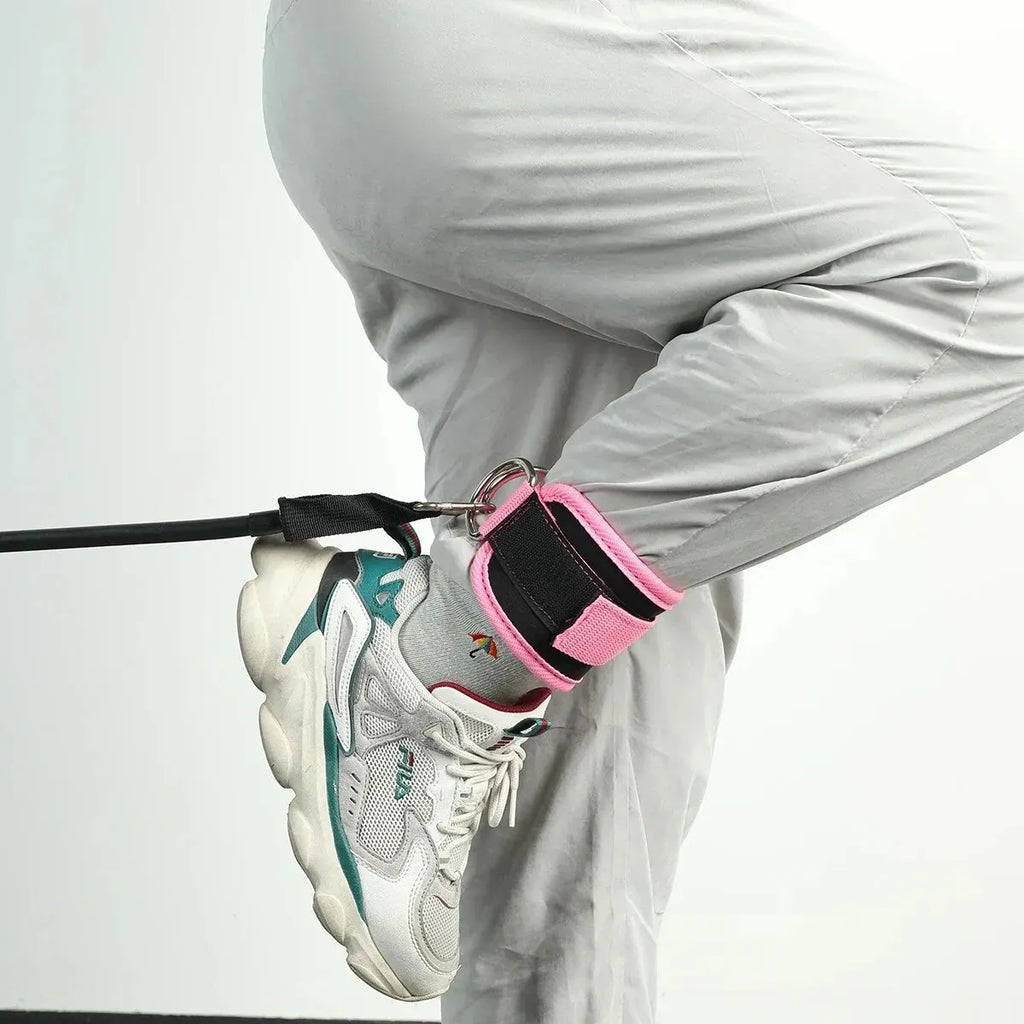 Correas de tobillo para Fitness, puños de soporte ajustables con anillo en D, polea para entrenamiento de fuerza de piernas para gimnasio con hebilla, protector deportivo, abductores de seguridad