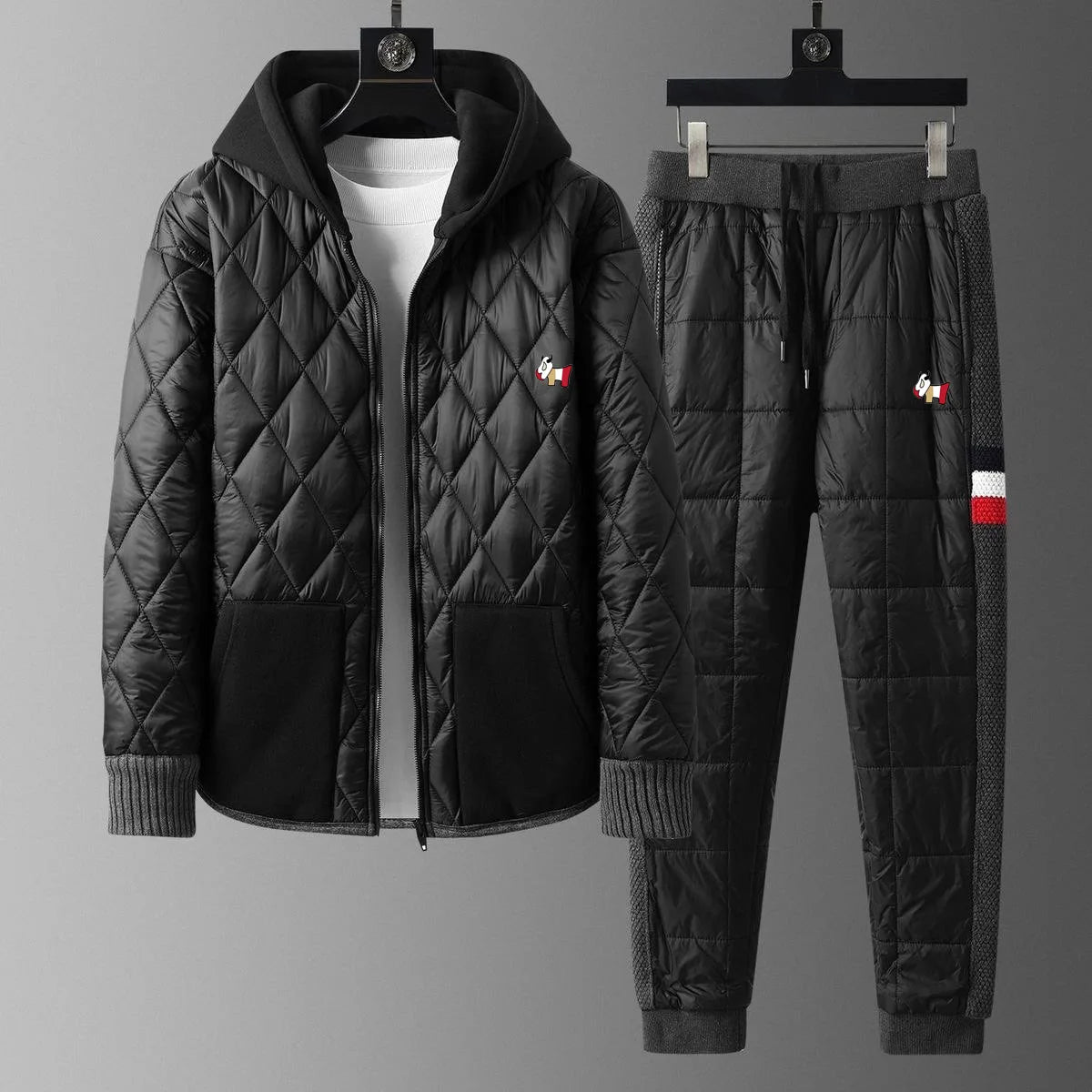 Nuevo conjunto de Golf de otoño e invierno para hombre, conjunto de chaqueta acolchada de algodón de temporada 2025, conjunto informal para hombre, ropa de Golf para hombre