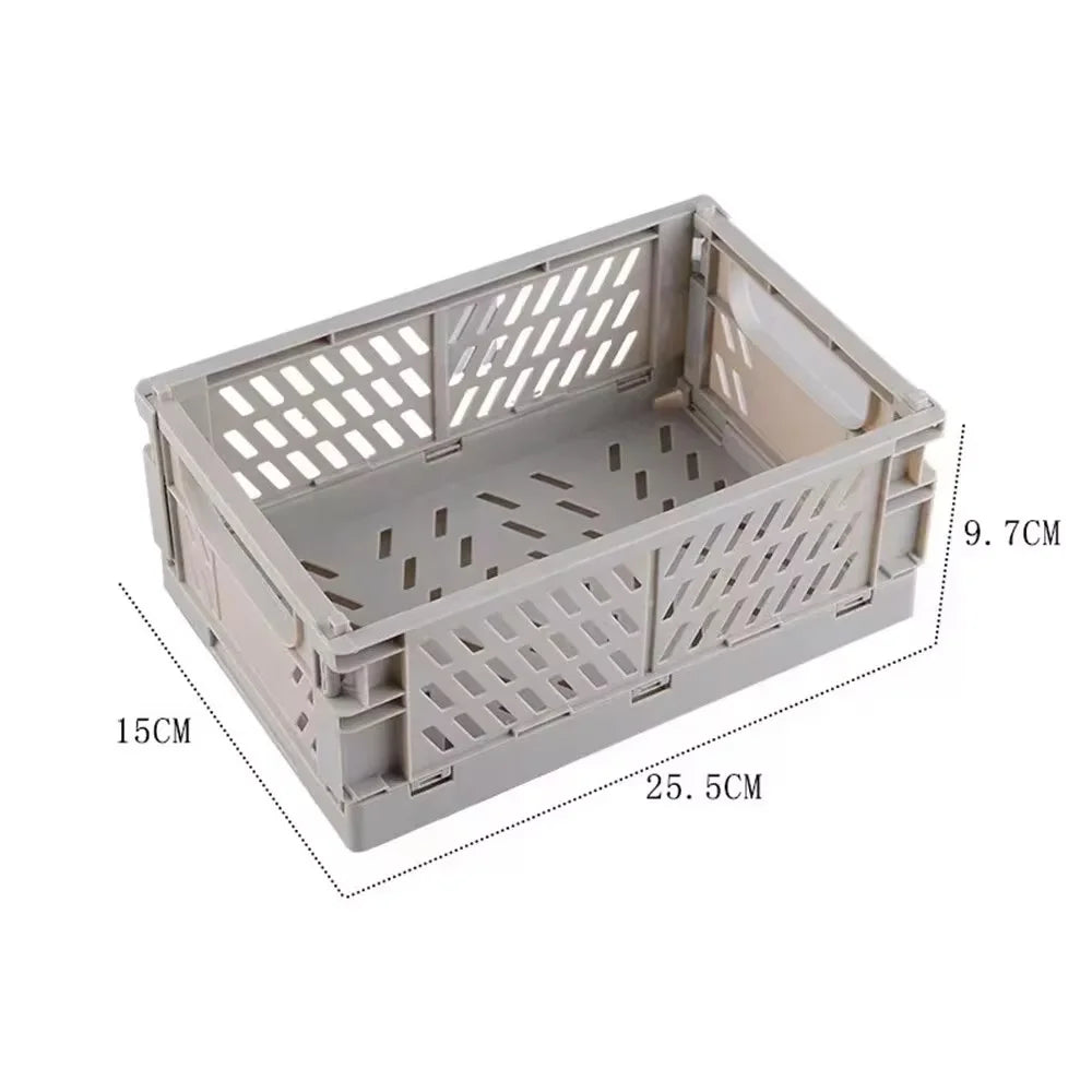 Caja de almacenamiento plegable de plástico, caja plegable, cesta apilable, joyería, juguetes, cajas para caja de almacenamiento, organizador portátil