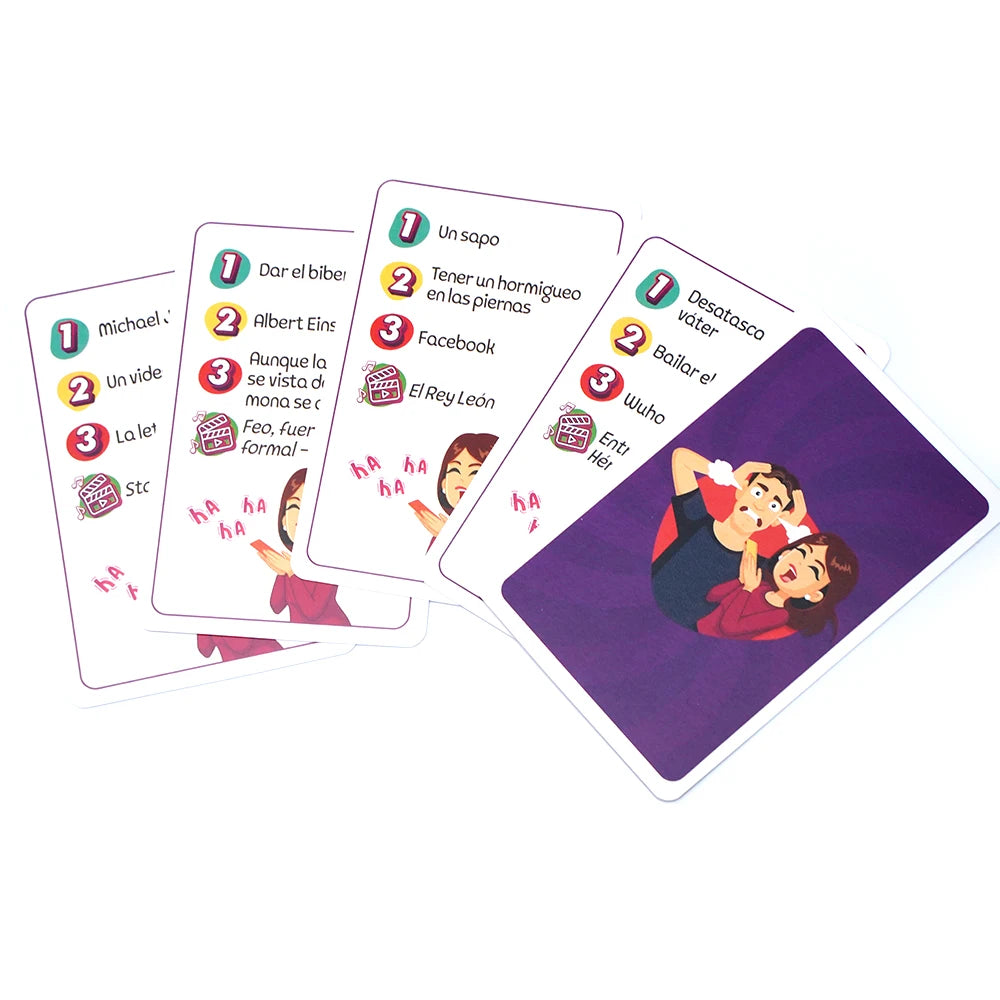 Generación Mimos Juego de Mesa Familiar Divertido con 400 Mímicas para Niños y Adultos Juego de Cartas de Mímica