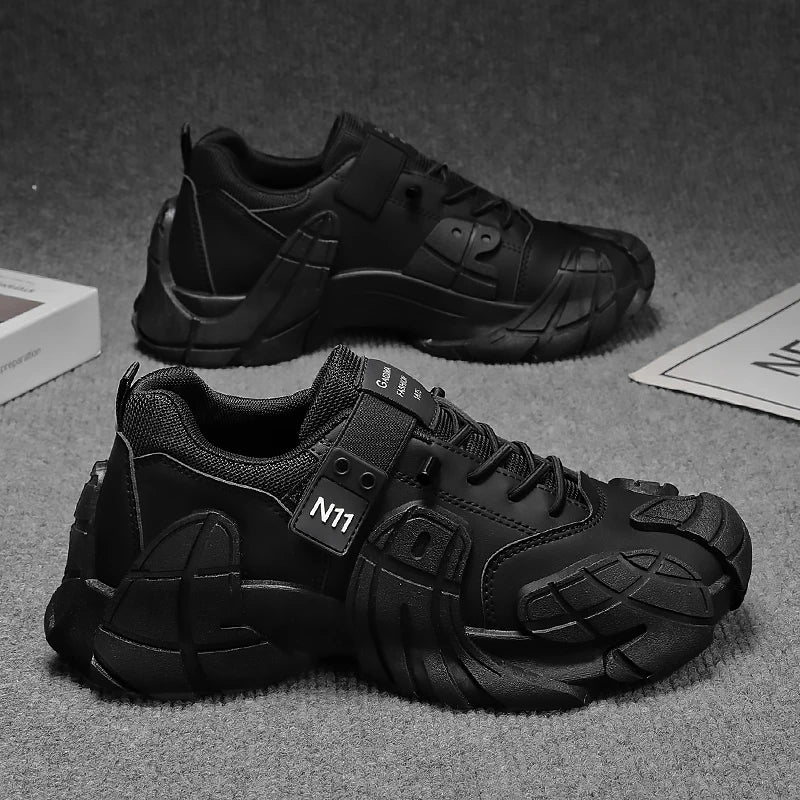 Zapatillas de deporte informales de talla grande 45, zapatos deportivos con suela de pulpo de diseñador para hombre, zapatos de gimnasio con plataforma aumentada de altura de tela de cuero de moda