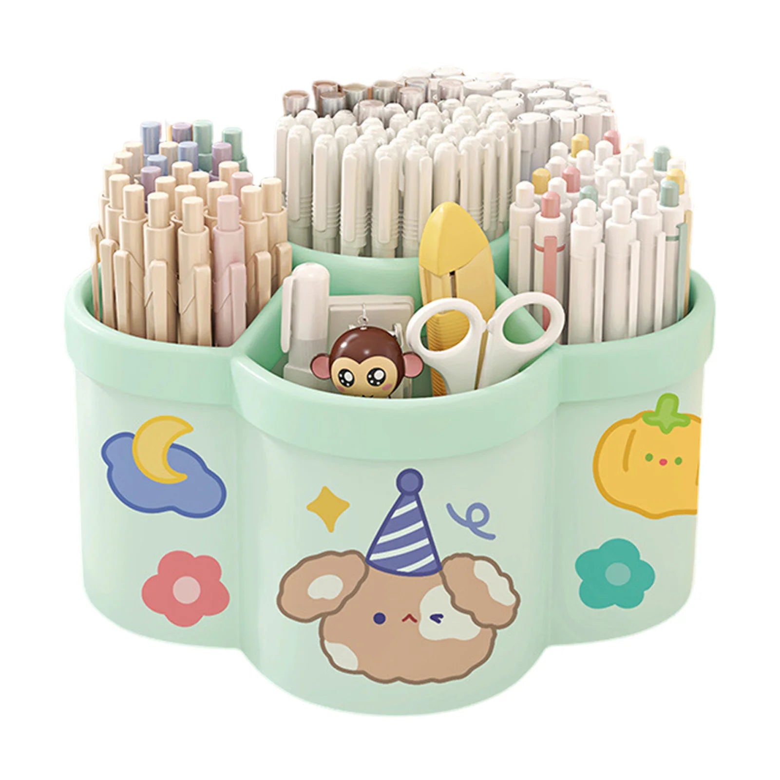 Portalápices giratorio, organizadores de escritorio, caja de almacenamiento de bolígrafos de gran capacidad, caja organizadora de brochas cosméticas, accesorios para estudio y dormitorio