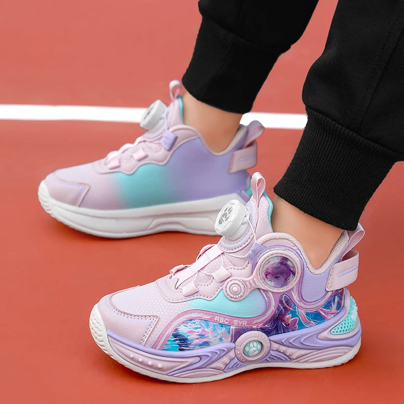Zapatillas de baloncesto para niños, moda para chicas, entrenamiento, suela antideslizante, zapatillas acolchadas, cómodas zapatillas suaves para correr para chico