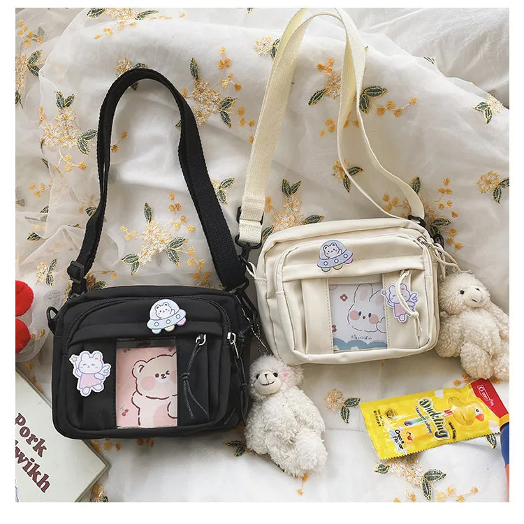 Nuevo Bolso Kawaii para niñas, novedad de 2024, Bolso transparente JK, Bolso cruzado pequeño para mujeres, bolsos y Bolsos de hombro, Bolso Itabag