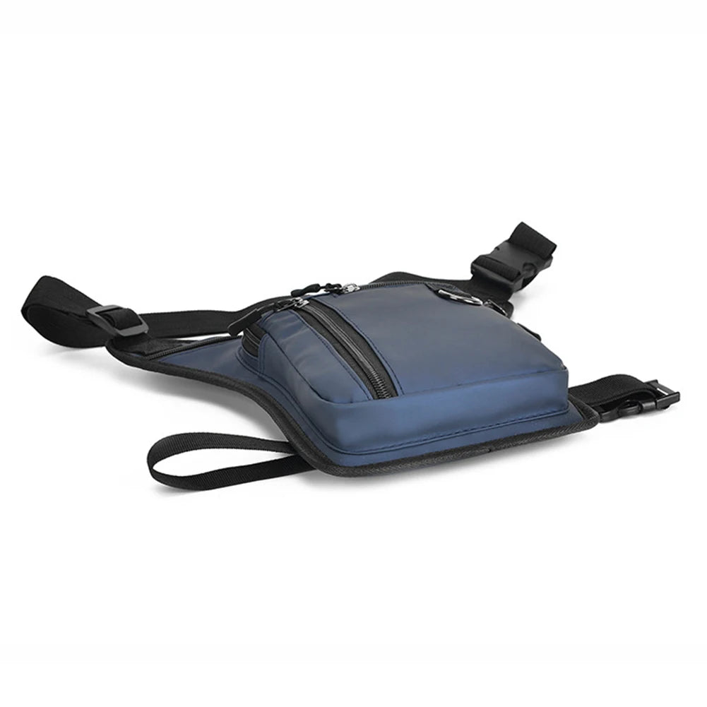 Bolsa de pierna caída para hombre, riñonera para teléfono, monedero para motocicleta, hombro cruzado, muslo, cinturón de cadera para hombre