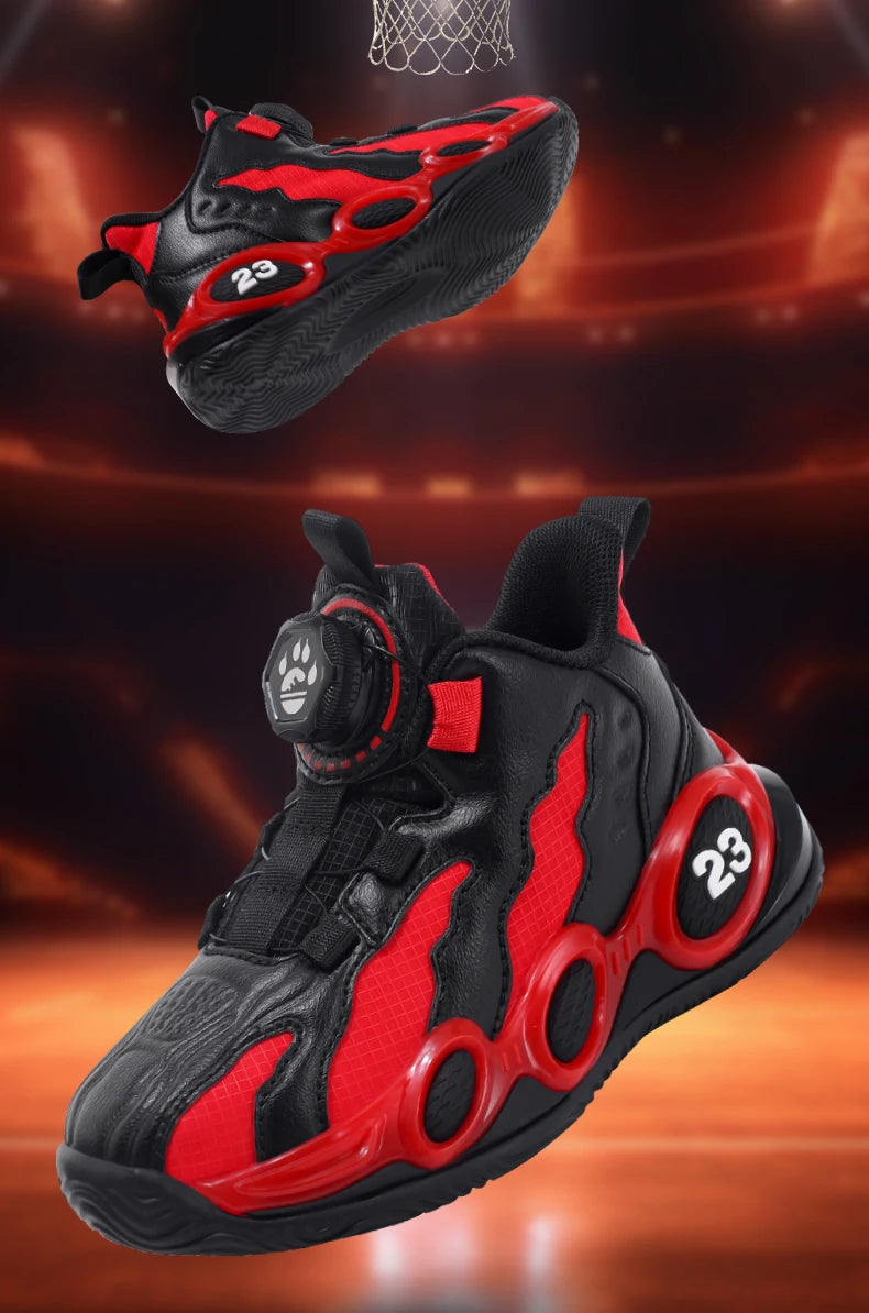 Zapatillas de baloncesto de moda para niños, zapatos deportivos de cuero PU de alta calidad, zapatos casuales para niños y niñas, cómodas zapatillas de gimnasio nuevas