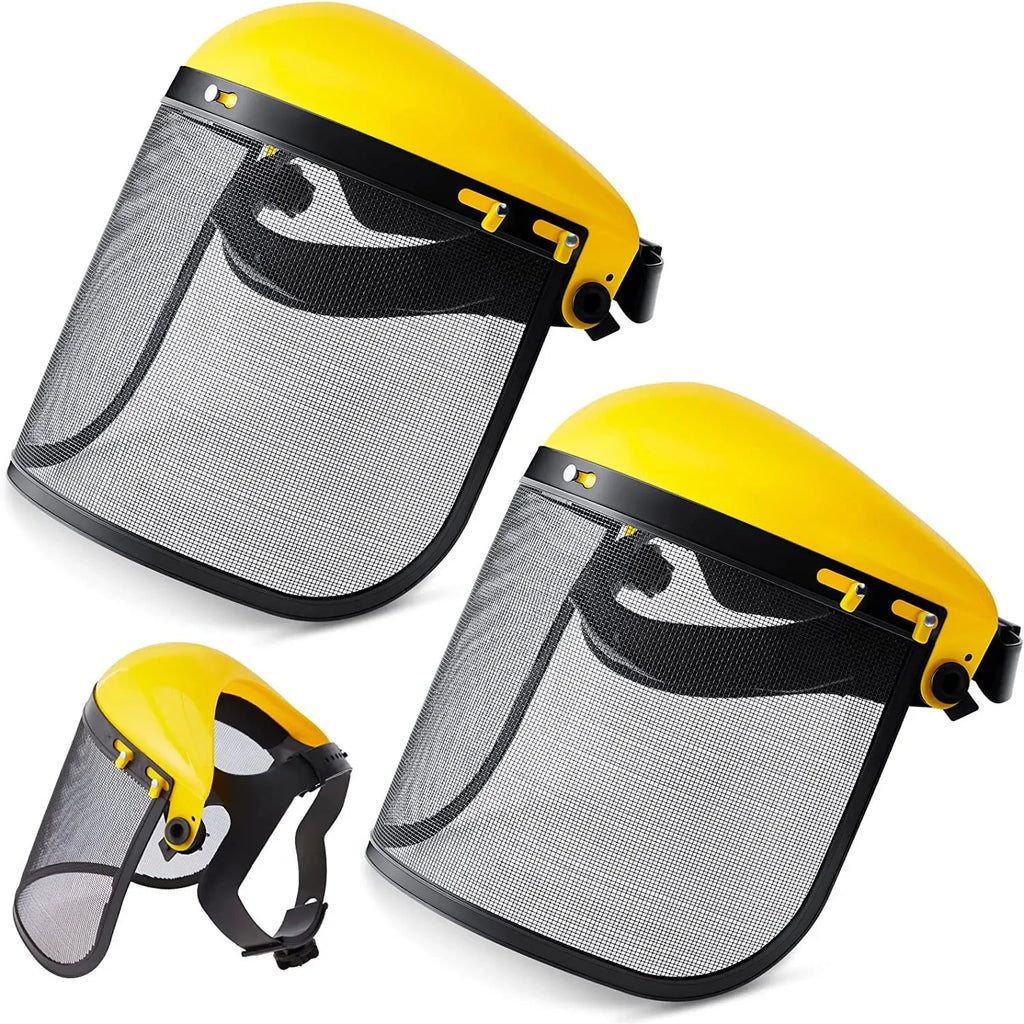 Casco de seguridad para cortadora de césped de jardín, sombrero con visera de malla de cara completa para desbrozadora de registro, protección forestal, alta calidad