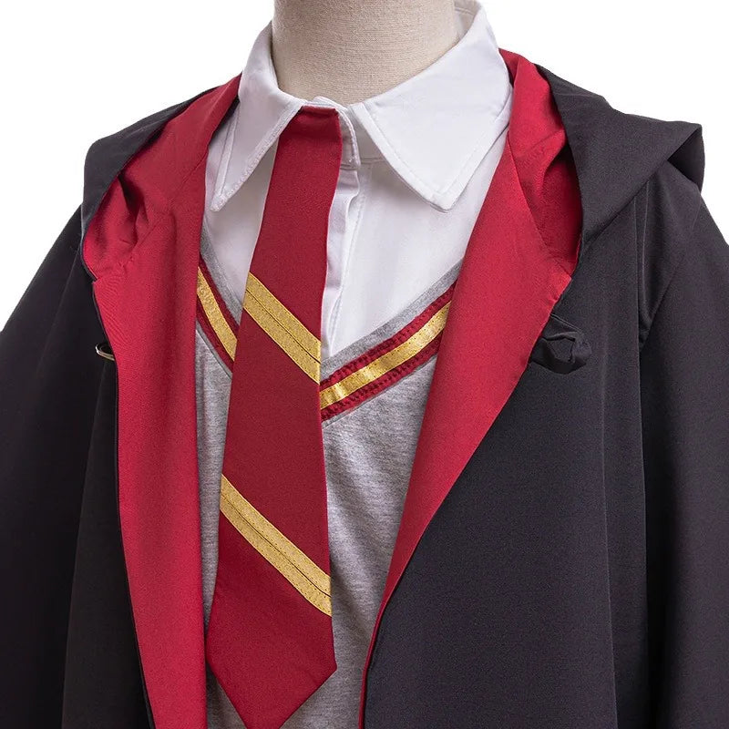 Disfraz de película de Halloween para niños, Top a rayas + capa, traje informal, vestido escolar mágico para carnaval, Halloween y cumpleaños