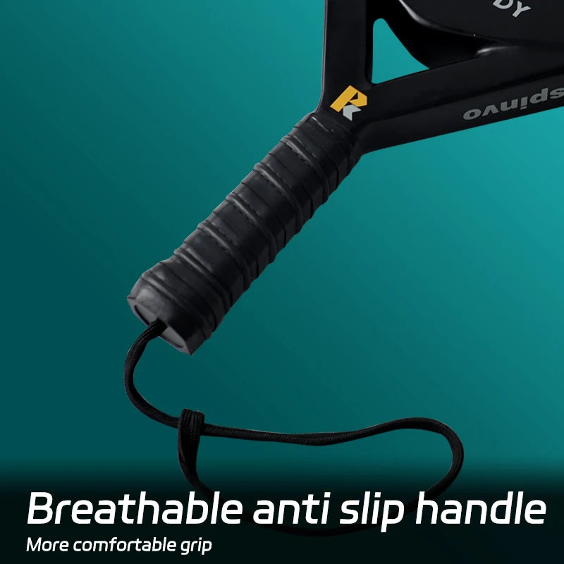 Raqueta de tenis POWKIDDY |   Raqueta de padel, hecha de material de fibra de carbono ultraligero, con fuerte elasticidad y buena calidad