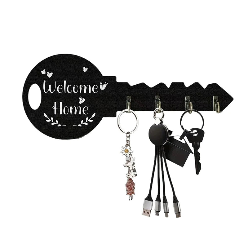 Organizador de almacenamiento, llave creativa, marco de madera, gancho de almacenamiento de pared moderno montado en la pared, estante de almacenamiento colgante Retro de boj para ropa