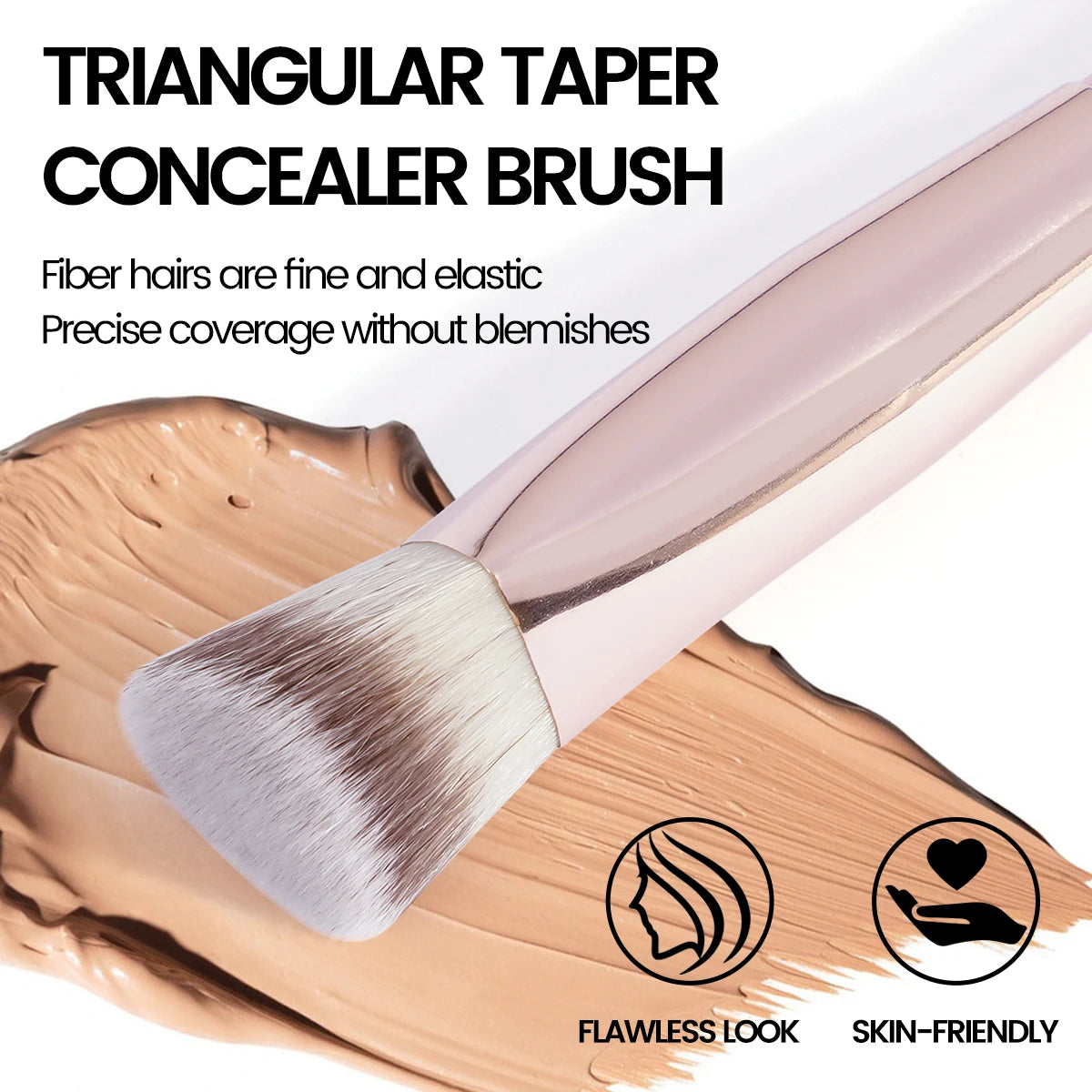 MAANGE-brocha de maquillaje para corrector de ojos, brocha triangular para base, mezcla de crema líquida, corrector, herramientas cosméticas de maquillaje