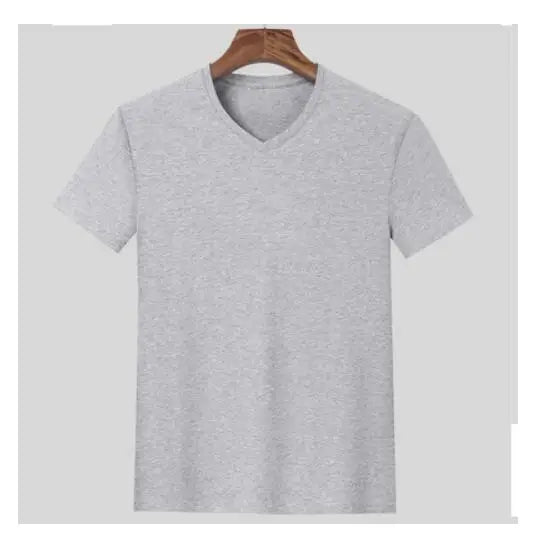 Camiseta grande para hombre talla grande 8XL 9XL 10XL 11XL 12XL manga corta cuello en V suelta Casual negro gris blanco