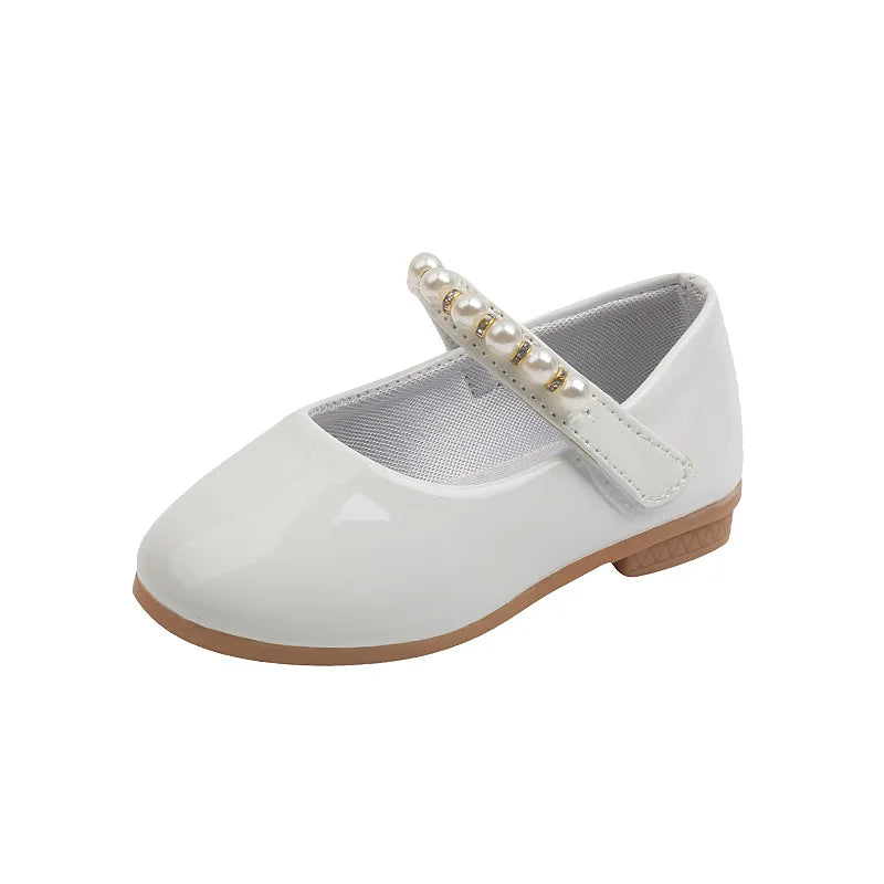 Zapatos de piel para niña, calzado de princesa, suela suave, Mary Jane, primavera y otoño