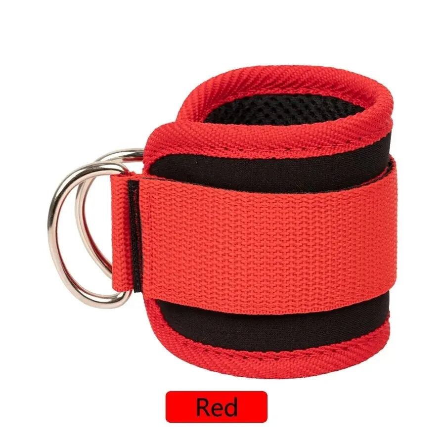Correas de tobillo para Fitness, puños de soporte ajustables con anillo en D, polea para entrenamiento de fuerza de piernas para gimnasio con hebilla, protector deportivo, abductores de seguridad