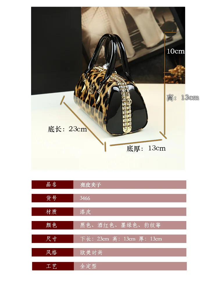 Bolso de mujer Bolso de hombro pequeño de cuero brillante personalizado Nuevo bolso cruzado Bolso de almohada de moda