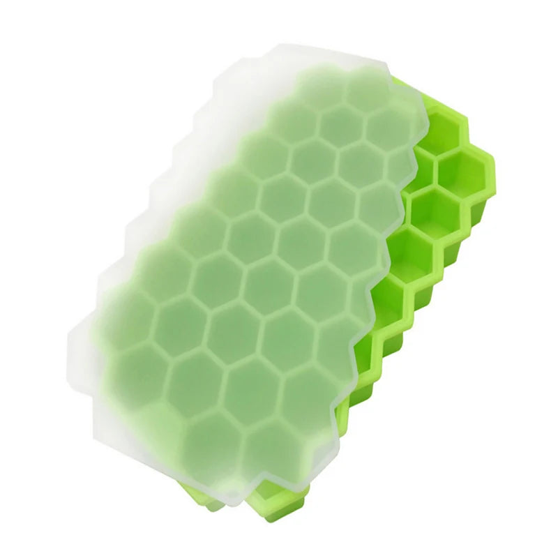 Molde de silicona para albóndigas de 37 rejillas con tapa, fabricante de bolas de arroz en forma de panal, bolas de pescado, molde para bolas de carne, herramientas para carne, accesorios de cocina