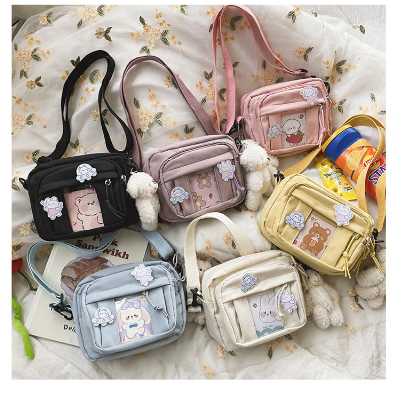 Nuevo Bolso Kawaii para niñas, novedad de 2024, Bolso transparente JK, Bolso cruzado pequeño para mujeres, bolsos y Bolsos de hombro, Bolso Itabag