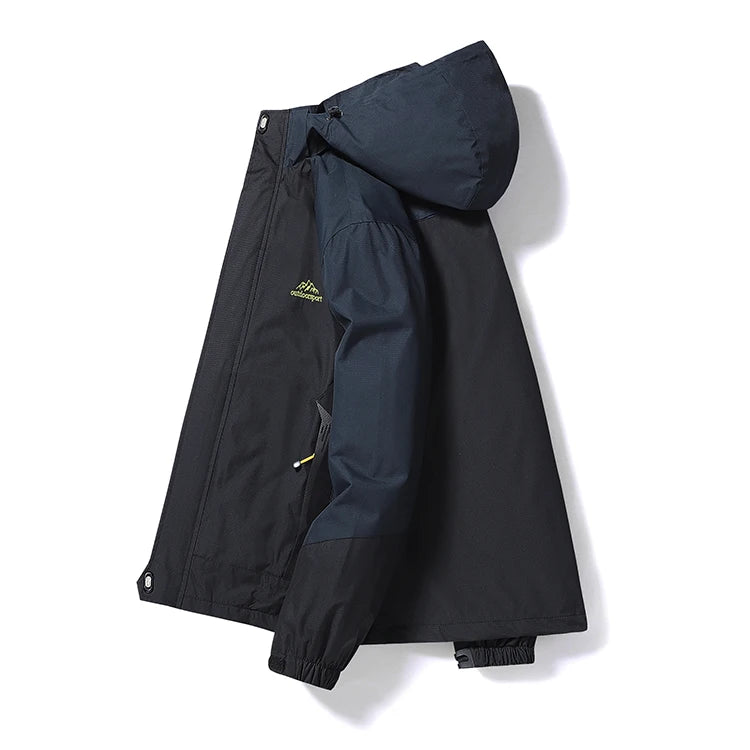 Chaqueta de senderismo de primavera para mujer, abrigo de lluvia para senderismo al aire libre, cortavientos impermeable con capucha para acampar, ciclismo y escalada