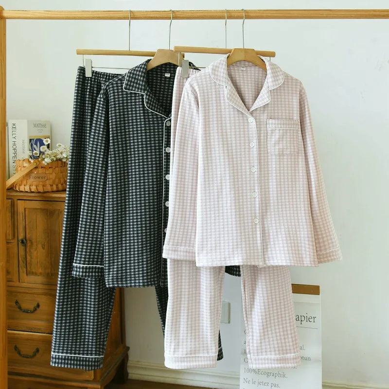 Pijamas de pareja para calentar y mantener el calor, pantalones de manga larga para otoño e invierno, ropa de dormir holgada para mujer, ropa de dormir para hombre