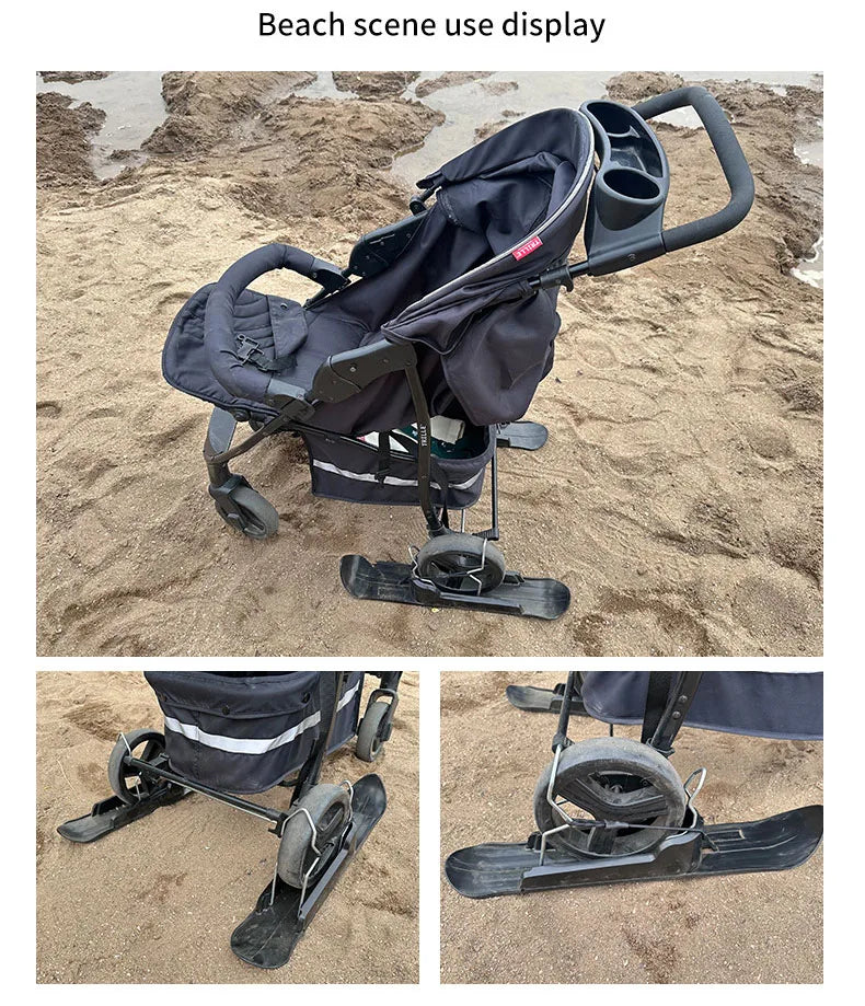 Juego de esquís para nieve, entrenamiento, ciclismo, esquí, trineo, patinete equilibrado portátil para niños, resortes de esquí, carritos de Golf, cochecitos