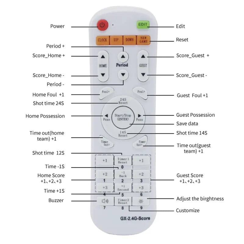 Tablero de puntuación de partido de entrenamiento de tenis profesional portátil, marcador Digital de cancha de Padel electrónica LED con Control de muñeca