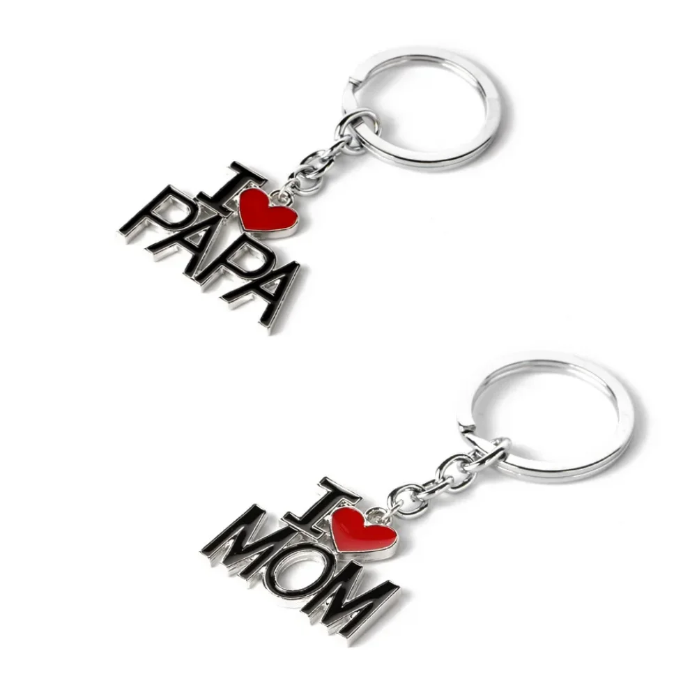 Joyería de moda, regalo del Día del Padre para madre, regalo de San Valentín, amo papá, mamá, PaPa, mamá, llavero familiar, mamá, PAPA
