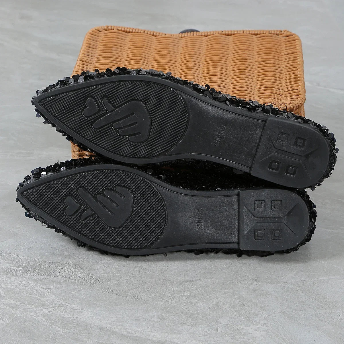 Zapatos para mujer, gran oferta, zapatos planos de un patada para mujer, zapatos planos cómodos informales ligeros con punta estrecha y lentejuelas para otoño